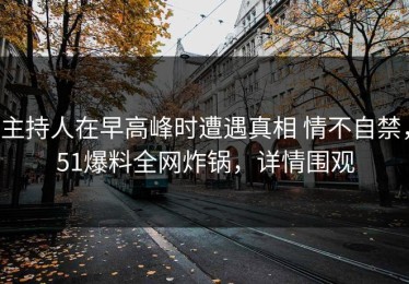 主持人在早高峰时遭遇真相 情不自禁，51爆料全网炸锅，详情围观