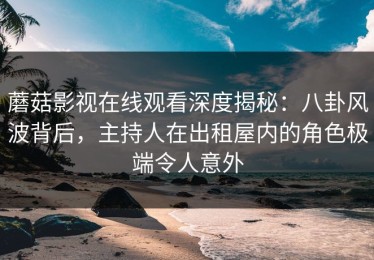 蘑菇影视在线观看深度揭秘：八卦风波背后，主持人在出租屋内的角色极端令人意外